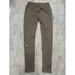 Alo Seamless High Waist Ribbed Leggings M Brown Yoga Lounge Stretch Gym Workout
